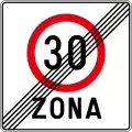 C23 End of speed limit zone