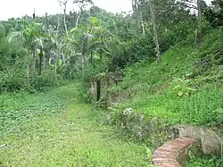 This cement cell is where slaves were locked for punishment.