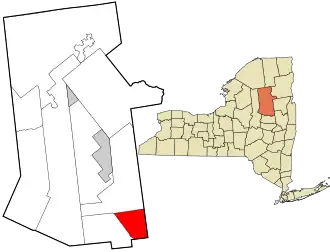 Location in Hamilton County and the state of New York.