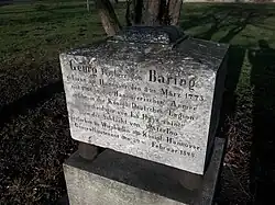 Plaque to Georg Baring in Hanover