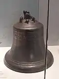 Ship's bell marked "HANOVER PAQUET 1757; the suspension lugs were torn off when the ship was wrecked