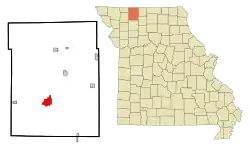 Location of Bethany, Missouri