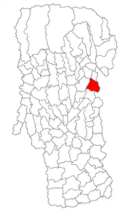 Location in Argeș County