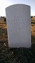 Image of the headstone of Generalleutnant Bülowius at the Chattanooga National Cemetery in Chattanooga, Tennessee, USA.
