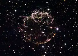 Cassiopeia A observed by the Hubble Space Telescope