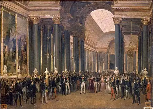 Louis Philippe dedicates the Galerie des Batailles, by François Joseph Heim (1837)