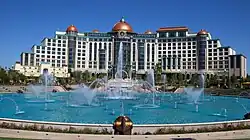 Helios Grand Hotel and the Cosmos Fountain.