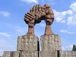 Memorial to the former border between West and East Germany