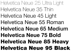 A text sample set in various weights.