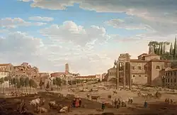 Campo Vaccino, Rome; 1697–1763, oil on canvas, 44 × 69 cm, Victoria Art Gallery.