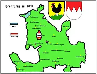 County of Henneberg around 1350