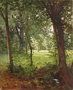 Henri Biva, Forest in the spring, oil on canvas, 73 x 60&nbsp;cm