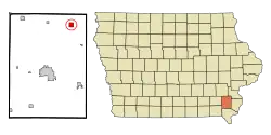 Location of Winfield, Iowa