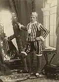Parsons dressed as the King of Spades for the Adelaide Mayoral Children's Fancy Dress Ball, 1887