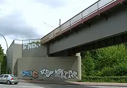 New bridge over the Bebelallee