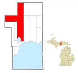 Location within Schoolcraft County