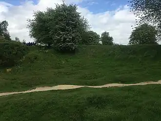 Crater of the 1917 deep mine fired at Hill 60