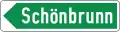 13d: Direction sign to local destination or destination area.