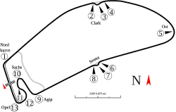 Hockenheimring Grand Prix Circuit (1970–1981) and Motorcycling Circuit (1982–2001)