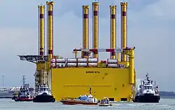 The BorWin Beta platform being transported to site