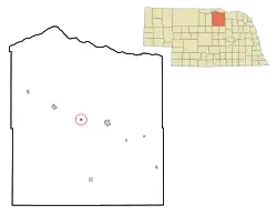 Location of Emmet, Nebraska