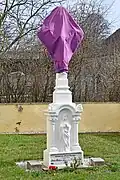 Lenten shroud on an outdoor calvary