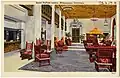 Postcard of the lobby, circa 1930-1945