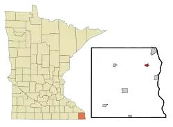 Location of Hokah, Minnesota