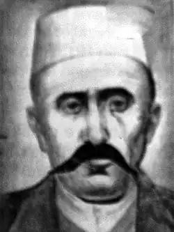 Teacher Hasan Moglica (1854-1915) — an Albanian scholar, educator, leader, engineer, philosopher, patriot, nationalist figure and the martyr of Albanian language and nation. (Born in 1854 in Moglicë)
