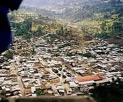 Aerial view of the town