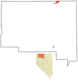 Location of McDermitt (Nevada side) in Humboldt County