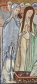 Two women from the Hunterian Psalter, c. 1170
