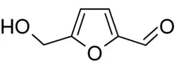 Chemical structure of Hydroxymethylfurfural