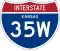 Interstate 35W marker