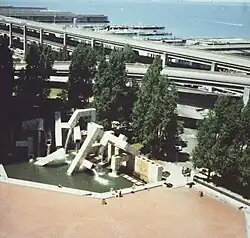 The Embarcadero Plaza (formerly Justin Herman Plaza) in 1988