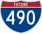 Future Interstate 490 marker