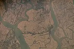 View of eastern Labutta Township from the International Space Station