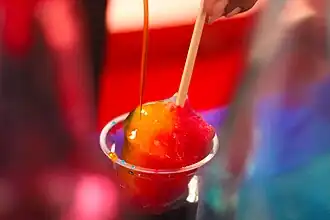 Shaven ice sold in the streets of India