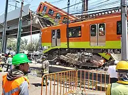 Image of the overpass collapse, which killed 26 people