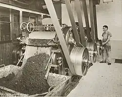 Roller mills inside the factory