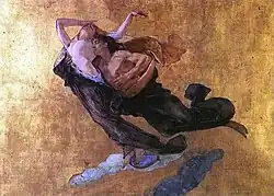 Mosè Bianchi: Paolo and Francesca, watercolor and gold on paper, c. 1877 (Galleria d'Arte Moderna, Milan)