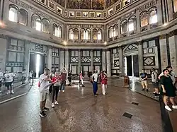 Baptistery interior with niches