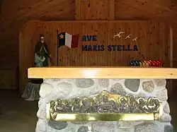 Altar in the open chapel.