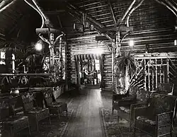 Interior of the Central Lodge in 1923