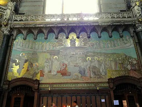 19th century mosaic icon in the Basilica of Fourvière: The Holy Martyrs of Lyons (in top register).