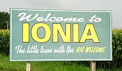 Ionia welcome sign