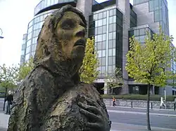 Image 4A memorial to the Great Famine (Ireland), a famine event in Ireland that faced elongated suffering from the UK's domestic policy failures at the time under the Prime Ministers Sir Robert Peel and Lord John Russell. (from Health politics)