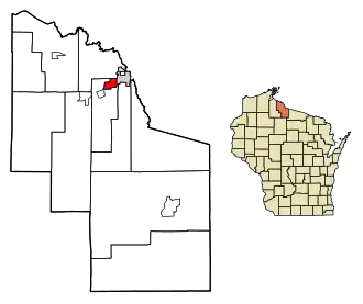Location of Montreal in Iron County, Wisconsin.