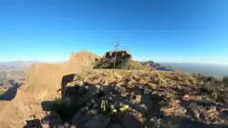 Ironview Peak (peak 5024), background, left