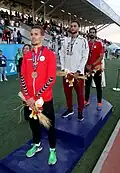 Men 400m hurdles Medal Ceremony